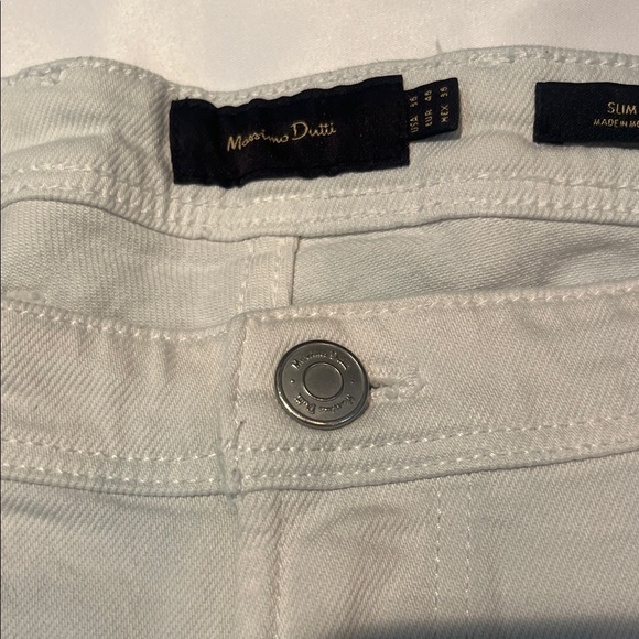 Massimo Dutti Cream Slim Fit Jeans - Picture 4 of 9